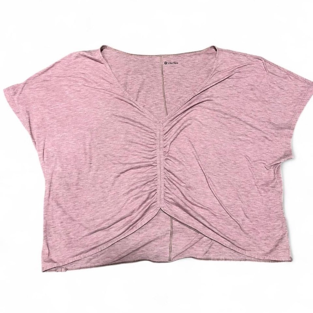 Lululemon Mauve Ruched Crop Top